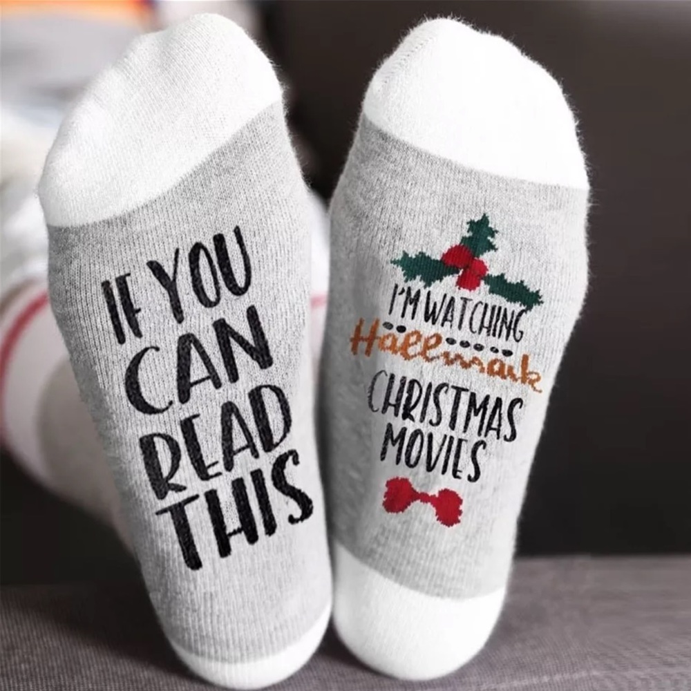 Christmas Novelty Graphic Socks - Picture 2 of 2
